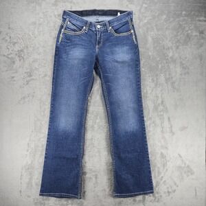 Wrangler Shiloh Women's Riding Jeans Size 5/6 X 32" Length Thick Stitch EUC